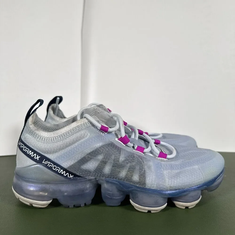 Nike Air VaporMax 2019 Shoes Womens Size 5.5 Gray Purple Running AR6632-023